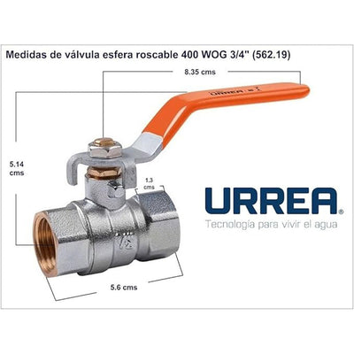 Vávula Esfera Roscable 400 Wog 562.19